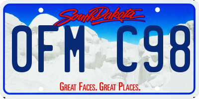 SD license plate 0FMC98