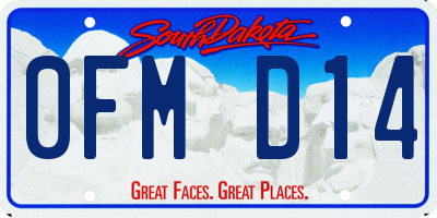SD license plate 0FMD14