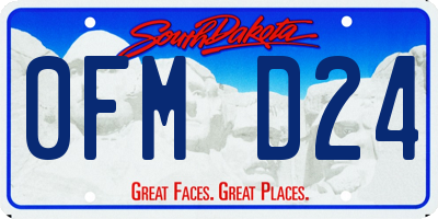 SD license plate 0FMD24