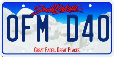 SD license plate 0FMD40