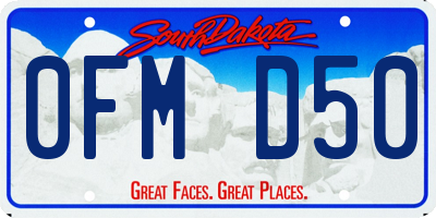 SD license plate 0FMD50