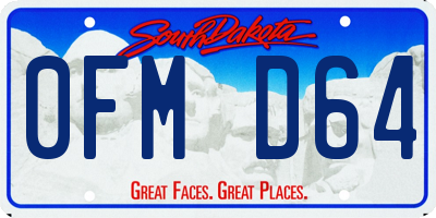 SD license plate 0FMD64