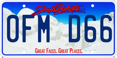 SD license plate 0FMD66