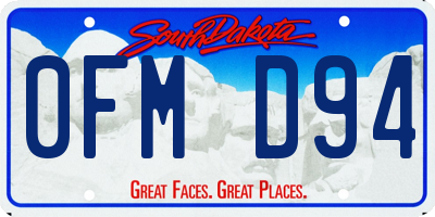 SD license plate 0FMD94