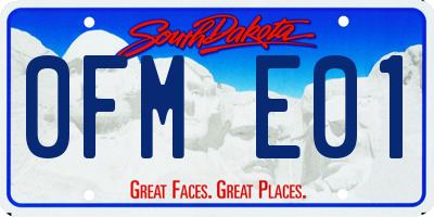 SD license plate 0FME01