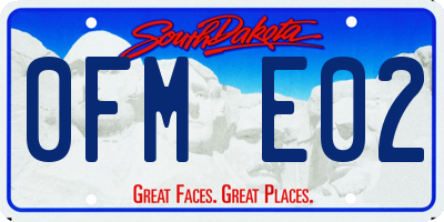 SD license plate 0FME02