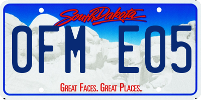 SD license plate 0FME05