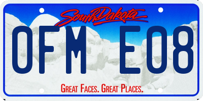 SD license plate 0FME08