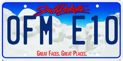 SD license plate 0FME10