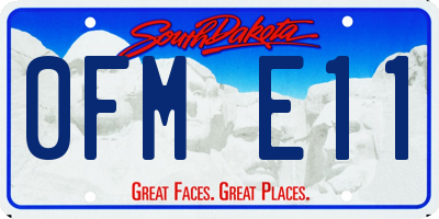 SD license plate 0FME11