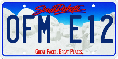 SD license plate 0FME12