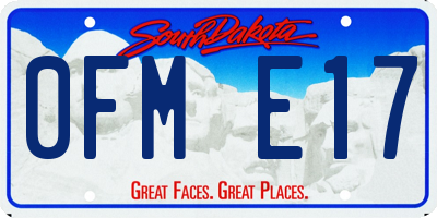 SD license plate 0FME17