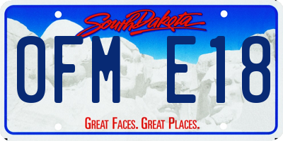 SD license plate 0FME18