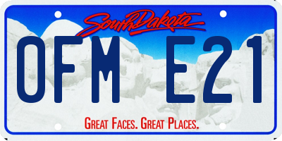 SD license plate 0FME21