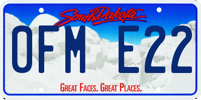 SD license plate 0FME22