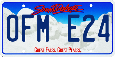 SD license plate 0FME24