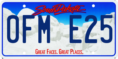 SD license plate 0FME25