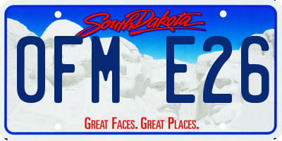 SD license plate 0FME26