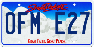 SD license plate 0FME27