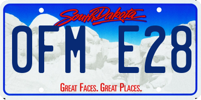 SD license plate 0FME28