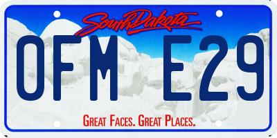 SD license plate 0FME29