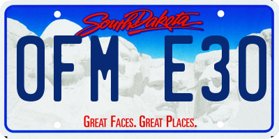 SD license plate 0FME30