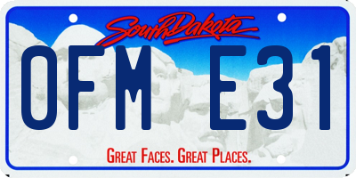 SD license plate 0FME31