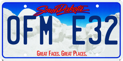 SD license plate 0FME32