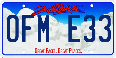 SD license plate 0FME33