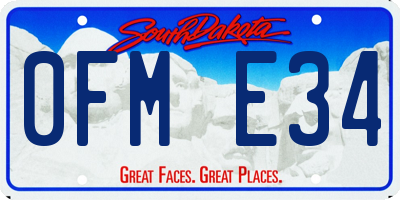 SD license plate 0FME34