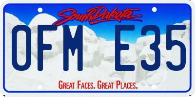 SD license plate 0FME35