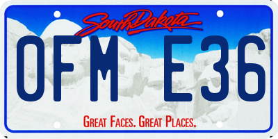 SD license plate 0FME36