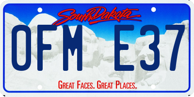 SD license plate 0FME37