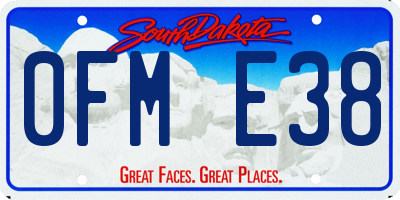 SD license plate 0FME38