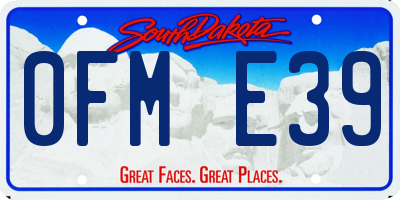 SD license plate 0FME39