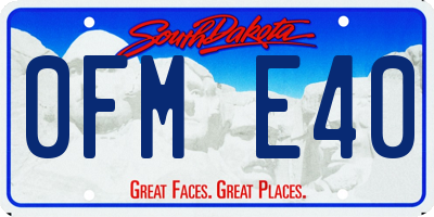 SD license plate 0FME40