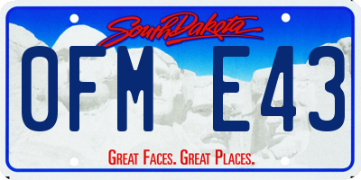 SD license plate 0FME43