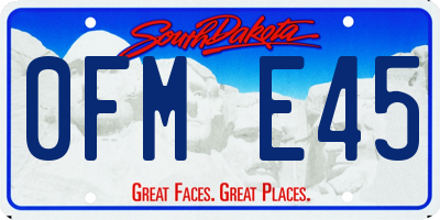 SD license plate 0FME45