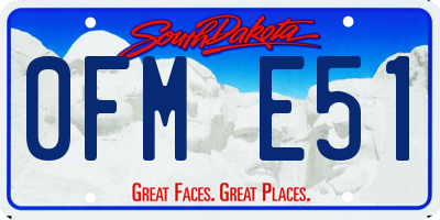 SD license plate 0FME51