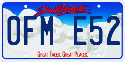SD license plate 0FME52