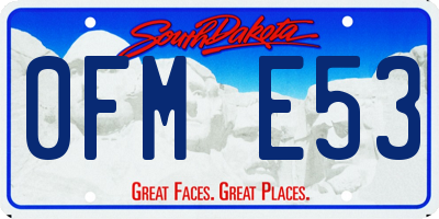 SD license plate 0FME53