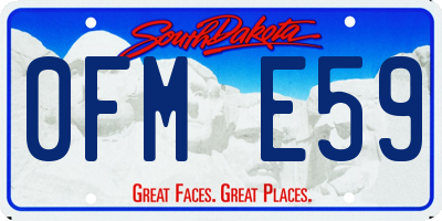 SD license plate 0FME59