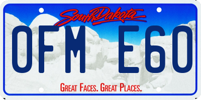 SD license plate 0FME60