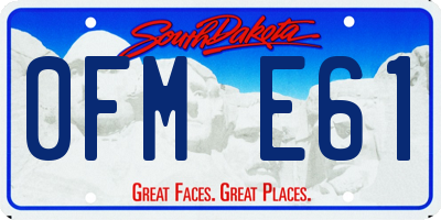 SD license plate 0FME61