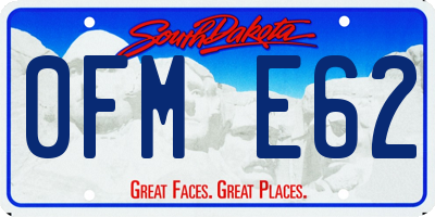 SD license plate 0FME62