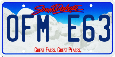 SD license plate 0FME63