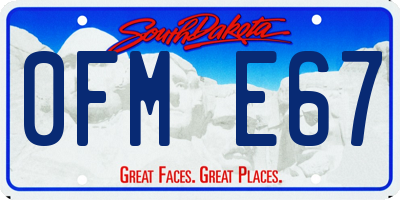 SD license plate 0FME67