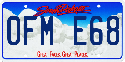 SD license plate 0FME68
