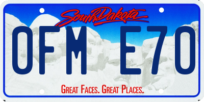 SD license plate 0FME70