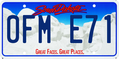 SD license plate 0FME71